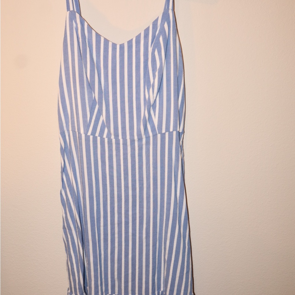 Striped Blue and White Women's Dress